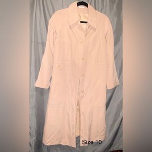 Pale pink trench coat